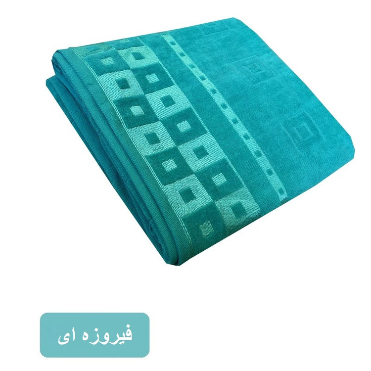 حوله حمام و استخر چند رنگ جنس اعلا هندسی سایز 75 در 125 سانتی متر