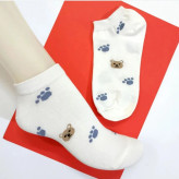 Teddy Women (Blue Gray) Short Socks (4 Pack)