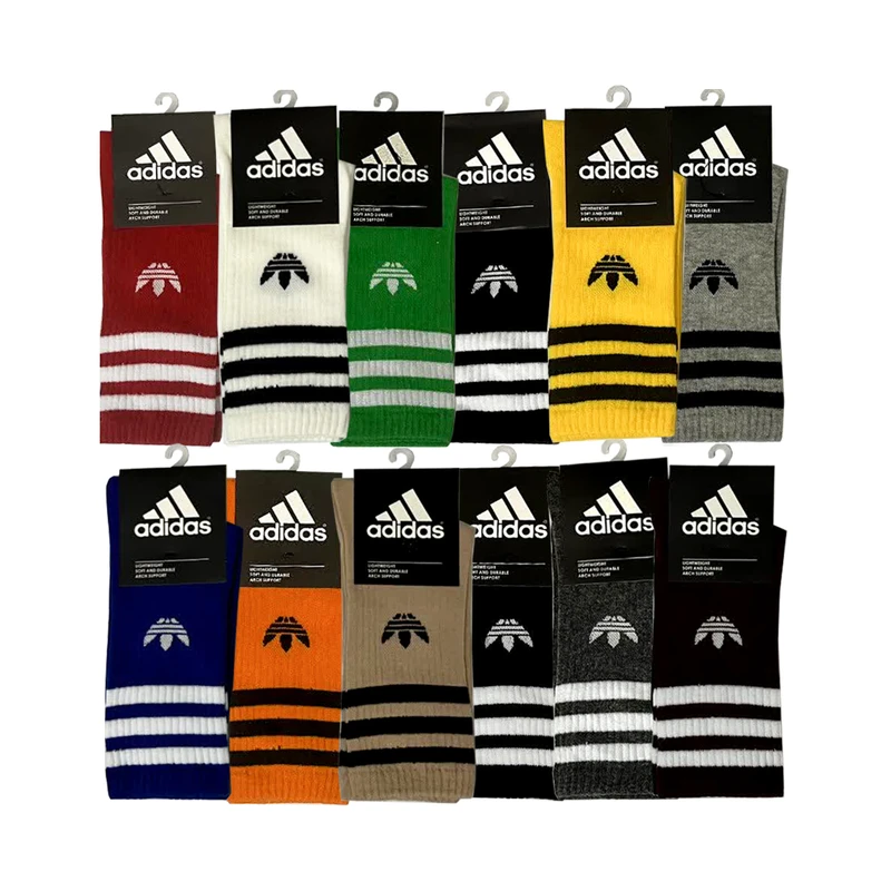 Useful colors Women Adidas Long Socks for gym & sport (6 Pack)