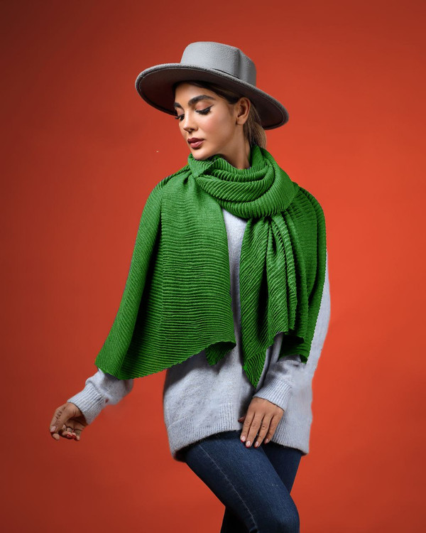 شال موهر پاییزه و زمستانه پلیسه موجی (رنگبندی)