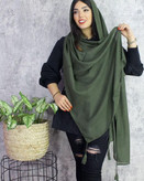 شال نخی ساده جناقی کالکشن چهارفصل (رنگبندی) | قواره 70×190