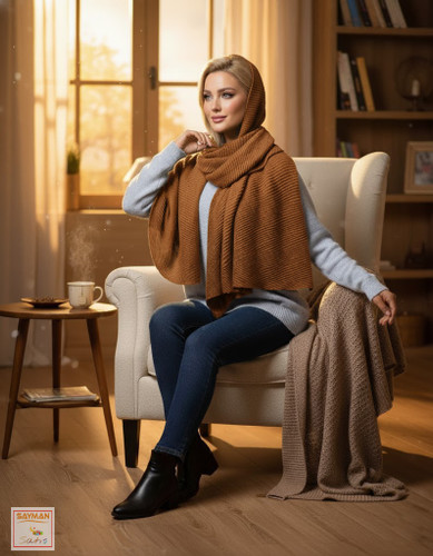 شال موهر پاییزه و زمستانه پلیسه موجی (رنگبندی)