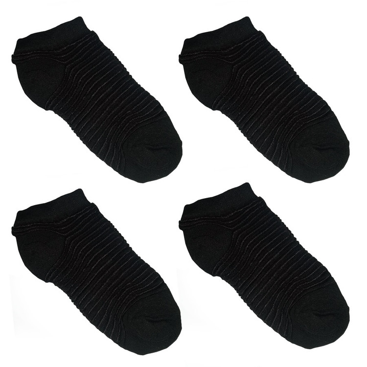 Women's short glass, striped, 4-pack