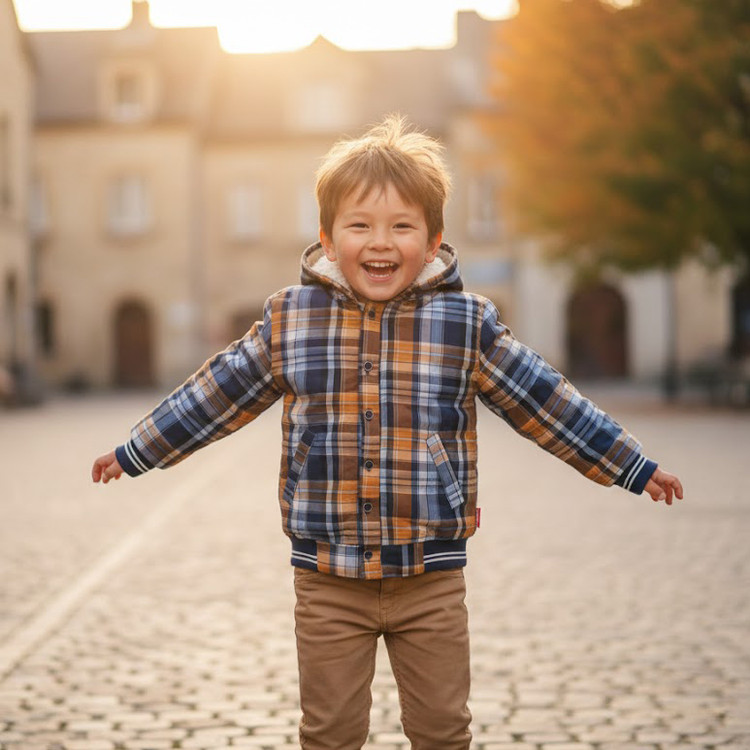 سویشرت بچگانه خزدار چهارخانه (3 تا 5 سال) | قیمت و خرید اقتصادی