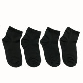 جوراب ساق کوتاه مشکی زنانه مدل ساده بسته 4 عددی