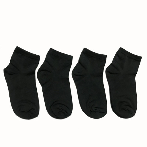 جوراب ساق کوتاه مشکی زنانه مدل ساده بسته 4 عددی