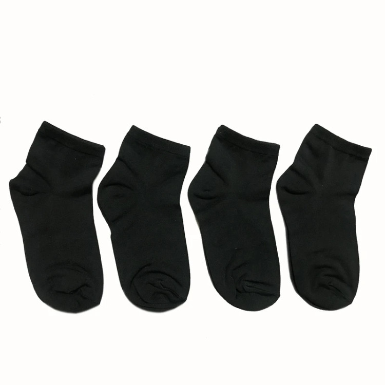 جوراب ساق کوتاه مشکی زنانه مدل ساده بسته 4 عددی