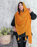 فروش عمده ی شال نخی ساده جناقی کالکشن چهارفصل رنگبندی قواره ی 70 در 190 (پک 24 عددی)