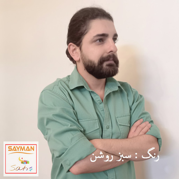 پیراهن آستین بلند کتان مردانه دو جیب رنگبندی: انتخابی برای استایل روزمره کژوال و شیک!