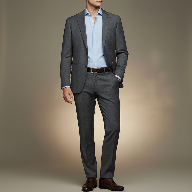 کمربند مردانه چرم قهوه ای تیره (سوخته) Rabo مدل ساده دور دوخت طول 120 عرض 3.5 سانت کد 01 | انتخابی هوشمندانه برای استایل رسمی و کژوال