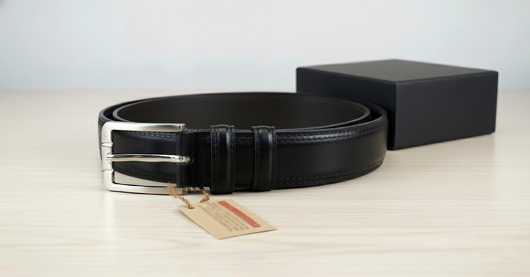 کمربند مردانه چرم رنگبندی Rabo مدل ساده دور دوخت طول 120 عرض 3.5 سانت کد 01 | انتخابی هوشمندانه برای استایل رسمی و کژوال