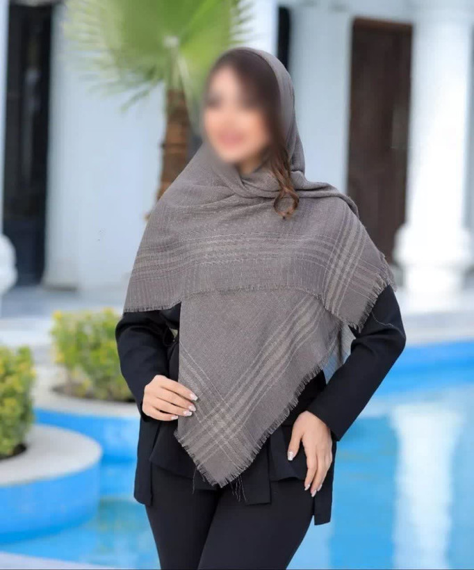 (pack of 48) Lenin scarf, needle-stitched, striped, high quality, women's and girls' colors, size 120 * 120 cm