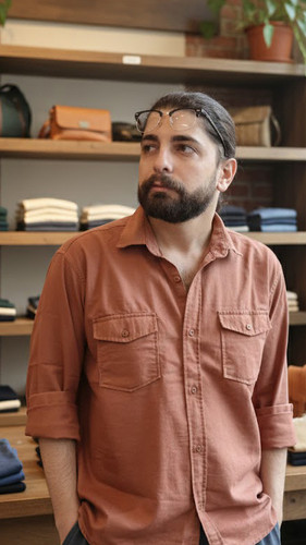 Long-Sleeved Men's Linen/Cotton Two-Pocket Shirt with Color Variety: A Choice for Casual and Stylish Looks!