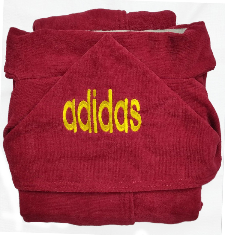 حوله پالتویی تن پوش پسرانه و دخترانه نوجوان مدل ساده آدیداس Adidas سایز 110 (در کیف زیپی)