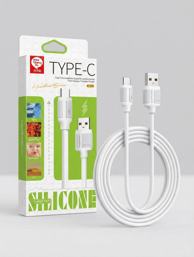 کابل شارژ Youshengku K119 (Type-C to USB) تایپ سی ۶ آمپر سیلیکونی (Super Fast Charge) – مدل K-119 | مقاوم و ضد گرهخوردگی (تضمین کیفیت کالا)