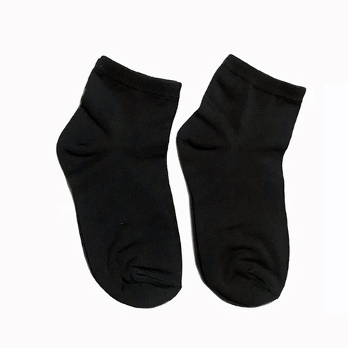 جوراب ساق کوتاه مشکی زنانه مدل ساده بسته 2 عددی