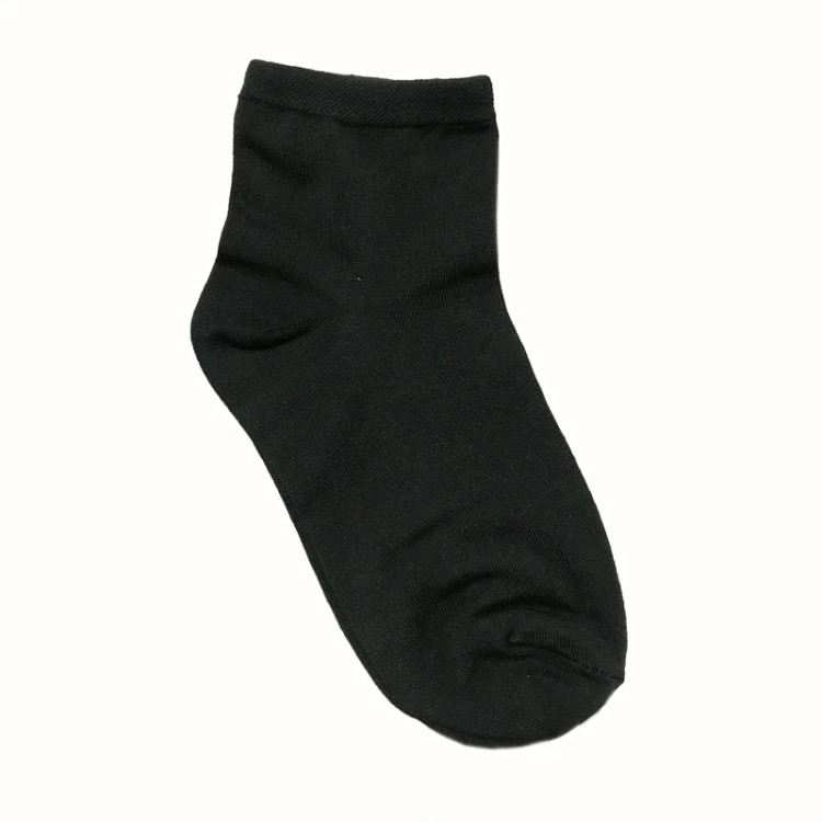 Women's short simple black socks 4-pack