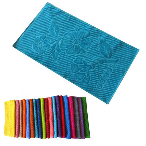 حوله دستی (دست و صورت) مروارید چند رنگ جنس اعلا طرح گل و آدیداس Adidas سایز 75 در 40 سانتی متر