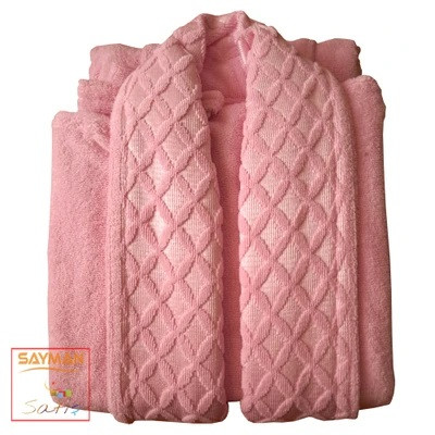 حوله پالتویی تن پوش سایز بزرگ 145 (XXL) پنبه درجه 1 صادراتی طرح لوزی کد 01 سایمان ساتیش (بدون جعبه)